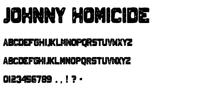Johnny Homicide font